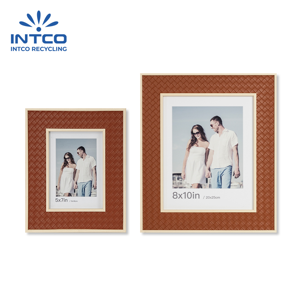 Intco woven leather photo frame comes in multiple sizes